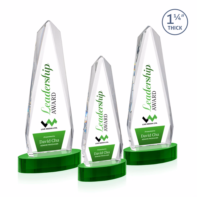 Cheswick VividPrint™ Award on Alberton Base - Green