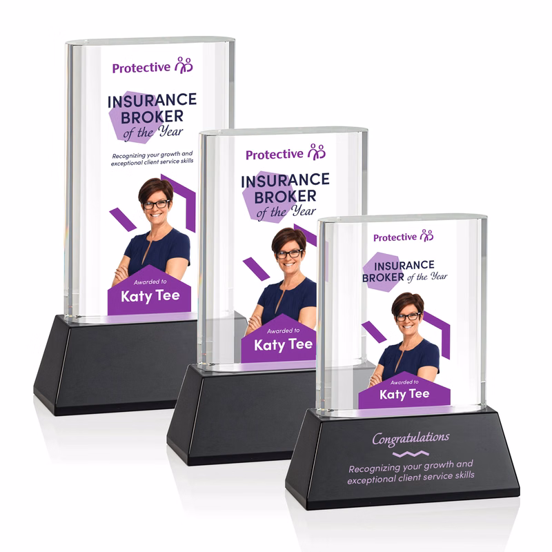 Merit VividPrint™ Award on Base - Black