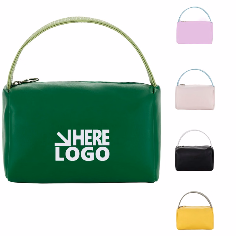 Portable Travel Candy Color PU Waterproof Makeup Bag