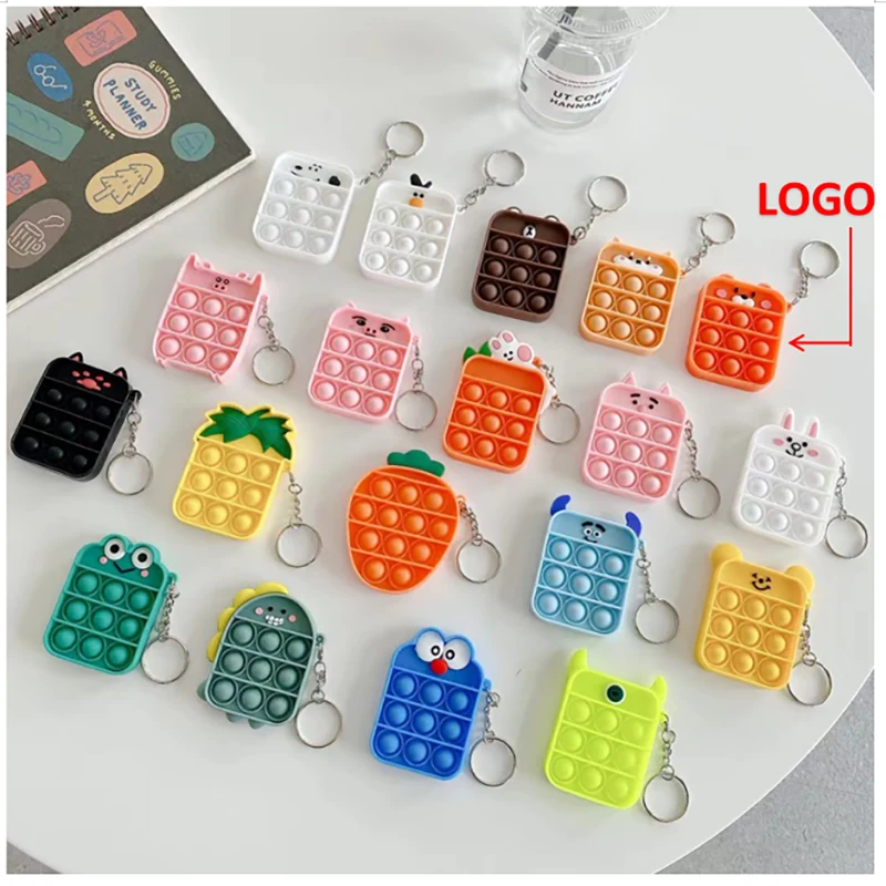 Silicone Squeeze KeyChain Toy for Adults Kids 1