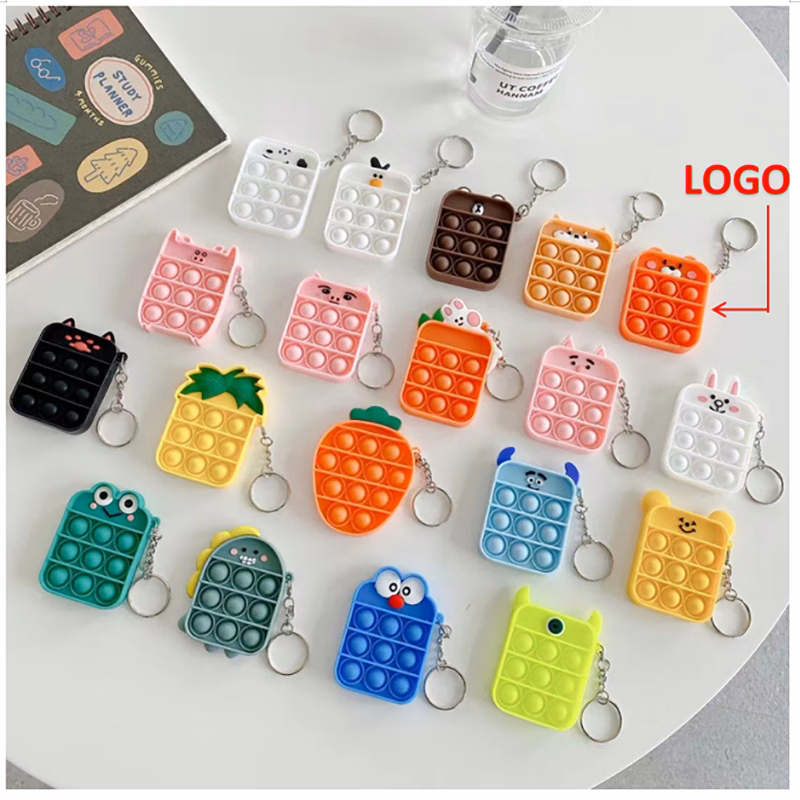 Silicone Squeeze KeyChain Toy for Adults Kids