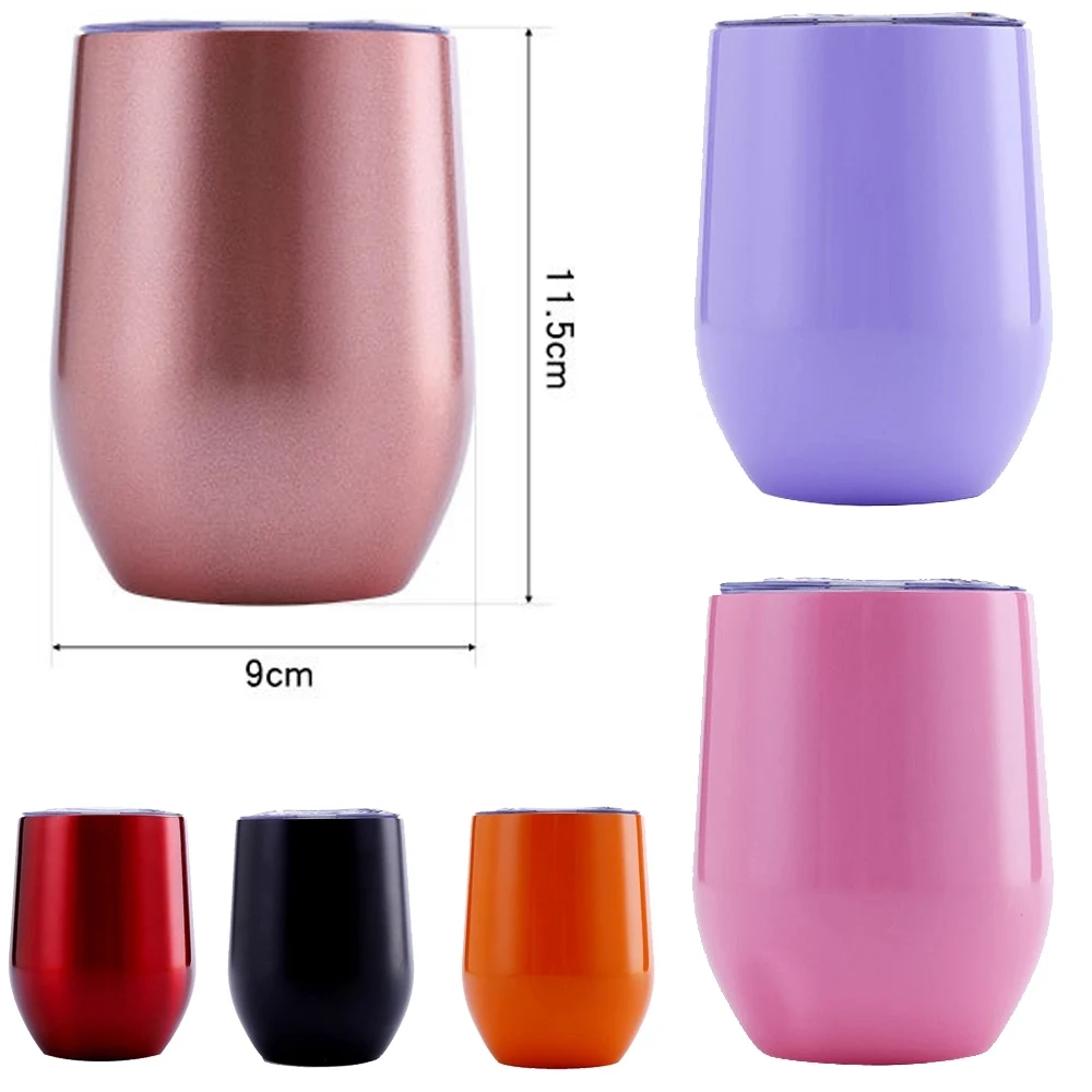 Stainless steel potbelly wine glass 1