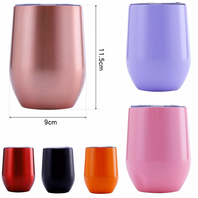 Stainless steel potbelly wine glass