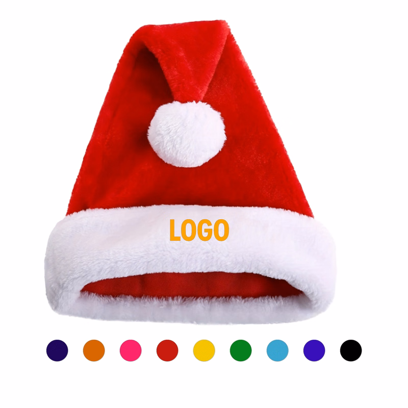Colorful Holiday Santa Hat With Soft Trim