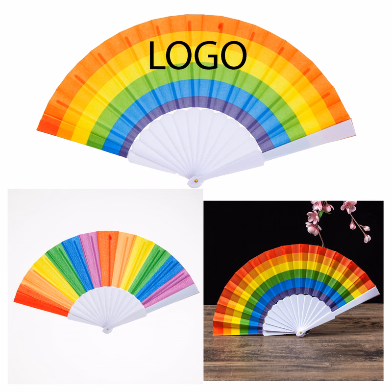 Colorful 9" Promo Hand Fan