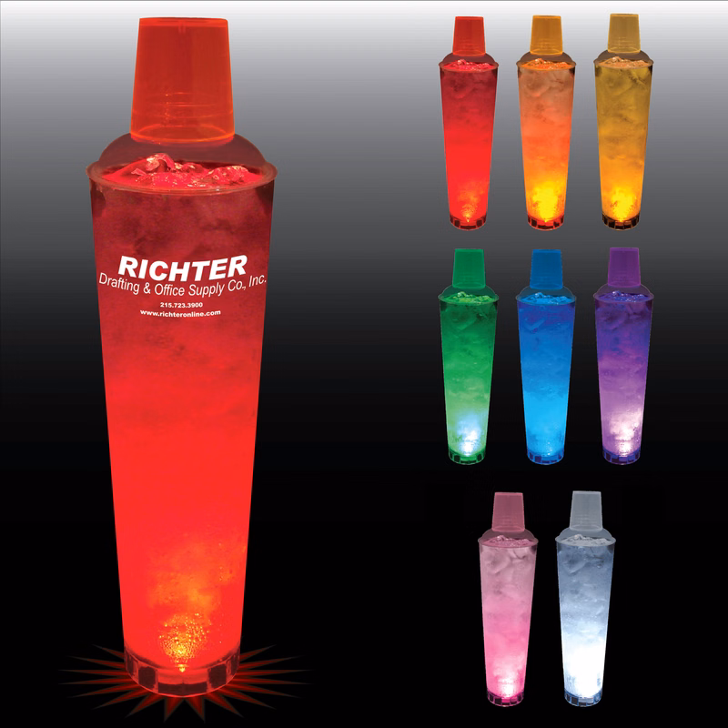 32oz Single Light 3 Piece Large Volume Plastic Cocktail Shaker