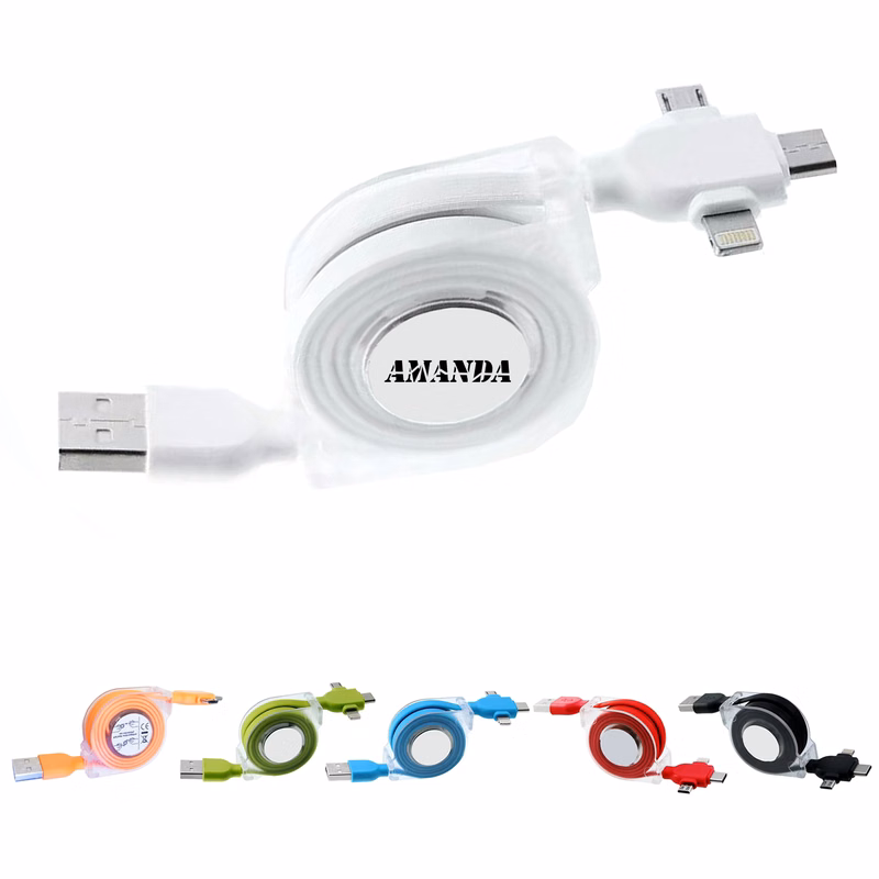 3 in 1 Stretchable Data Cable
