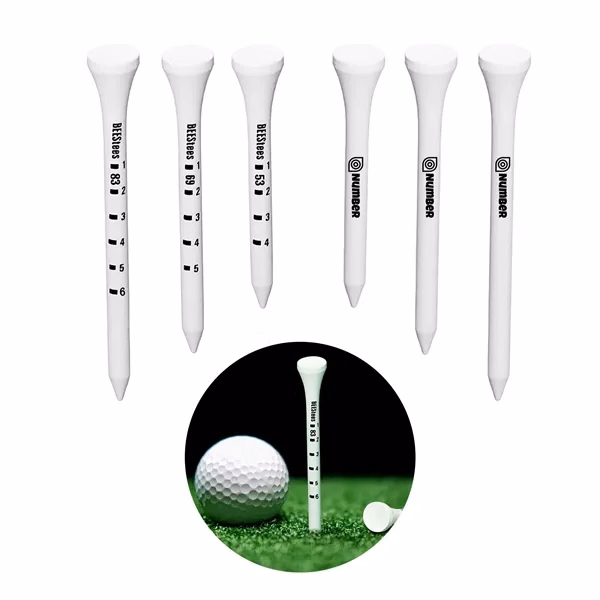 Custom 2.76 Inch Premium Wood Golf Tees with Logo Imprint — Tournament Giveaway