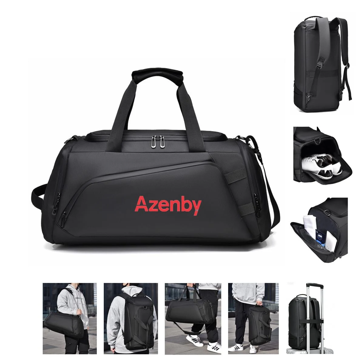 Duffel Backpack with Shoe Compartment - Ocean 1