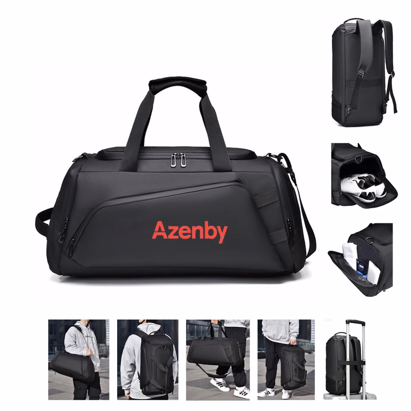Duffel Backpack with Shoe Compartment - Ocean