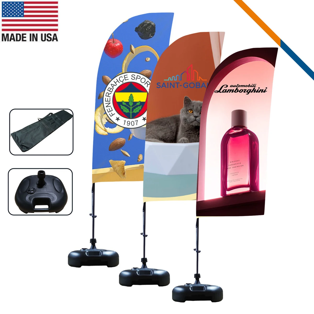 7' Kurpa Double-Sided Straight Flag 1