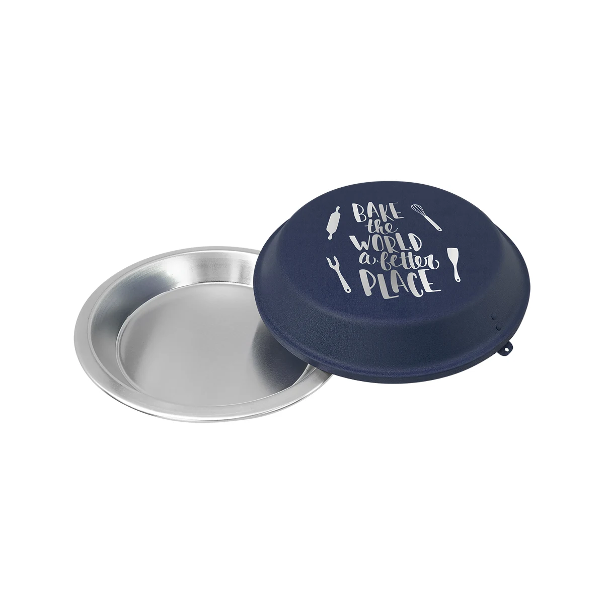 9" Aluminum Pie Pan w/Navy Lid 1