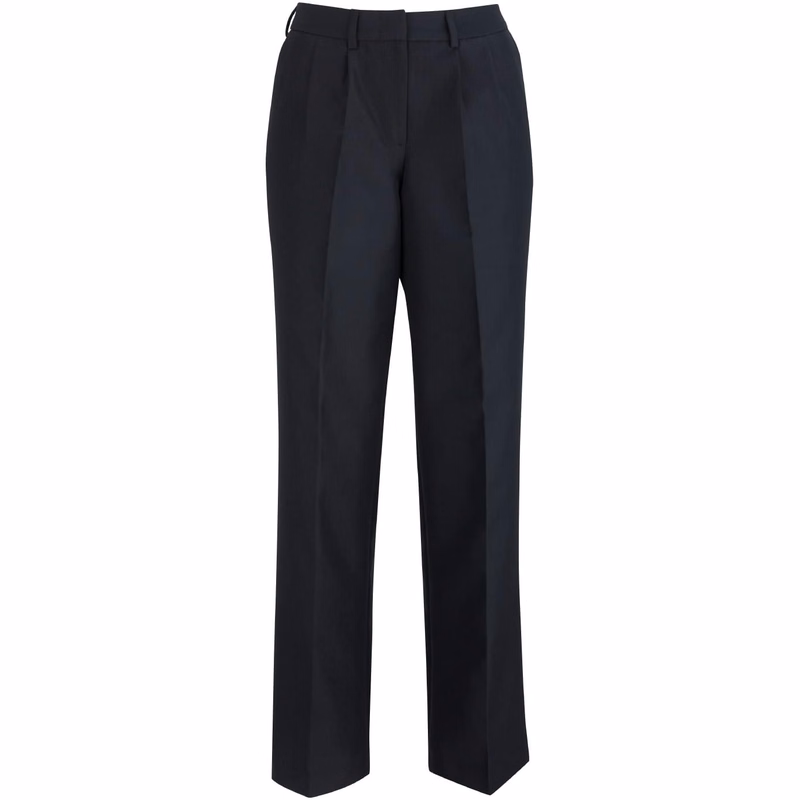 Ladies Pleated Front Poly/Wool Pant