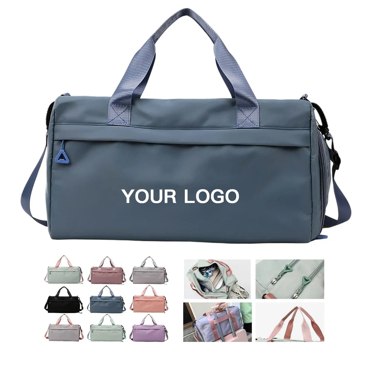 Oxford Sports Tote with Water Resistant Exterior and Lining, custom tote bag with logo imprint 1
