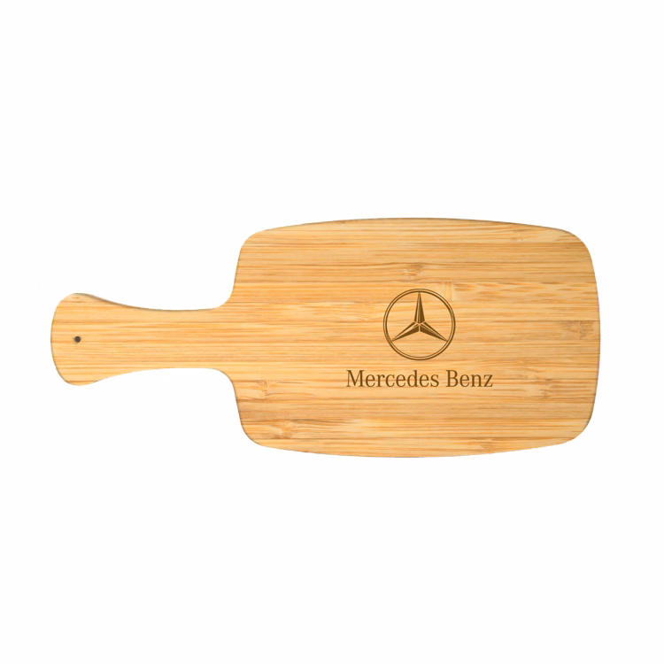 18.5" Rounded Corner Paddle Bamboo Cutting Board