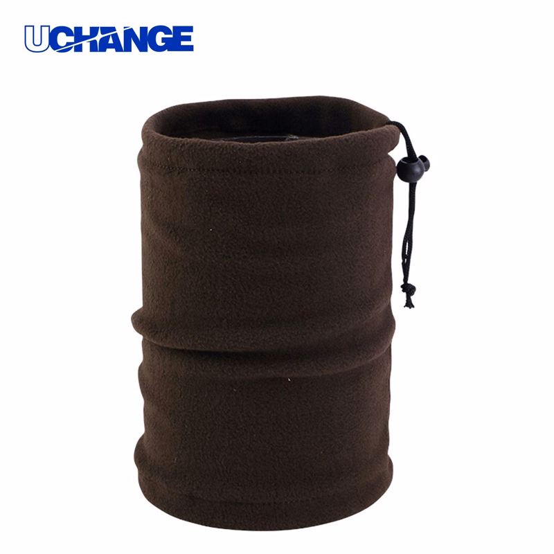 Polar Fleece Drawstring Neck Gaiter 11.81" x 9.84" for Outdoor Use