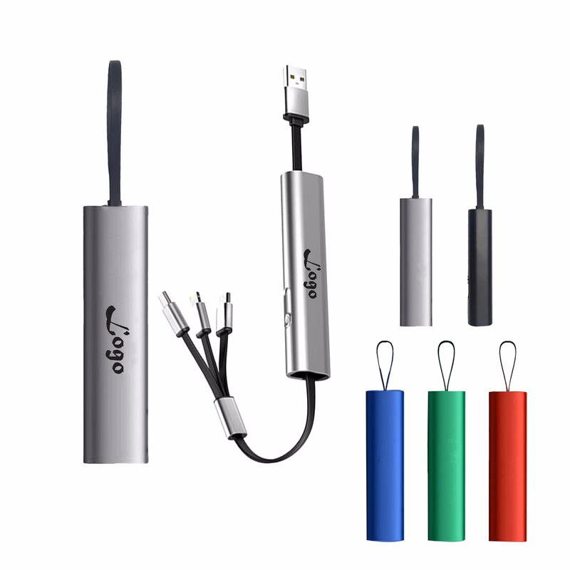 Multi functional 3 In 1 Retractable Charger Cable