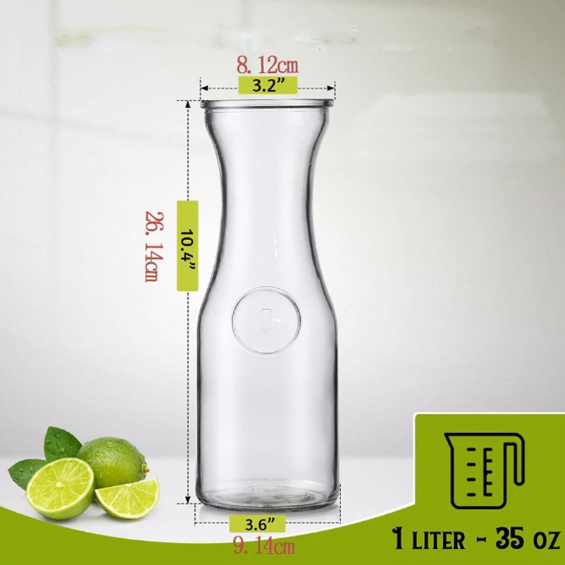34 oz. Clear Glass Carafes
