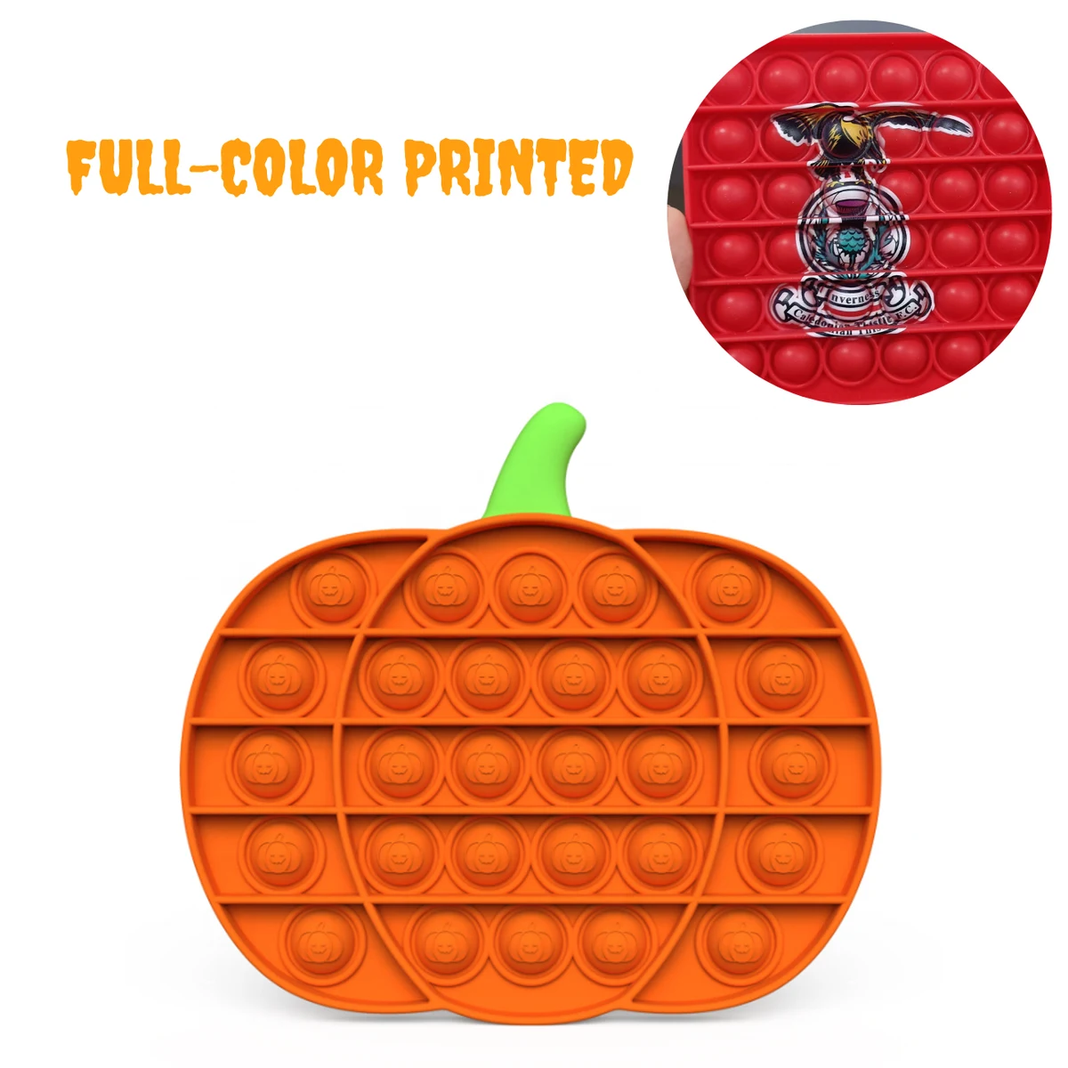 Thanksgiving Pumpkin - Pop It Fidget Toy Full color 1