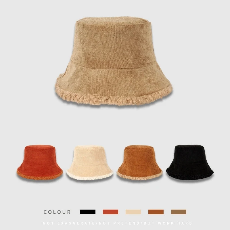 Double Sides Wear Winter Bucket Hat 1