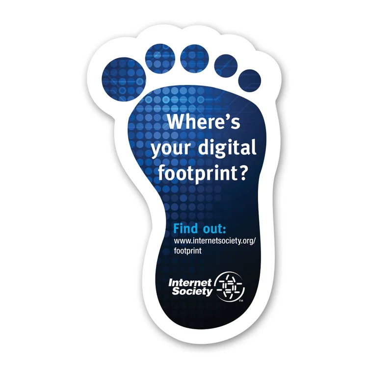Vinyl Label (2"x3.125") Right Foot Shape 1