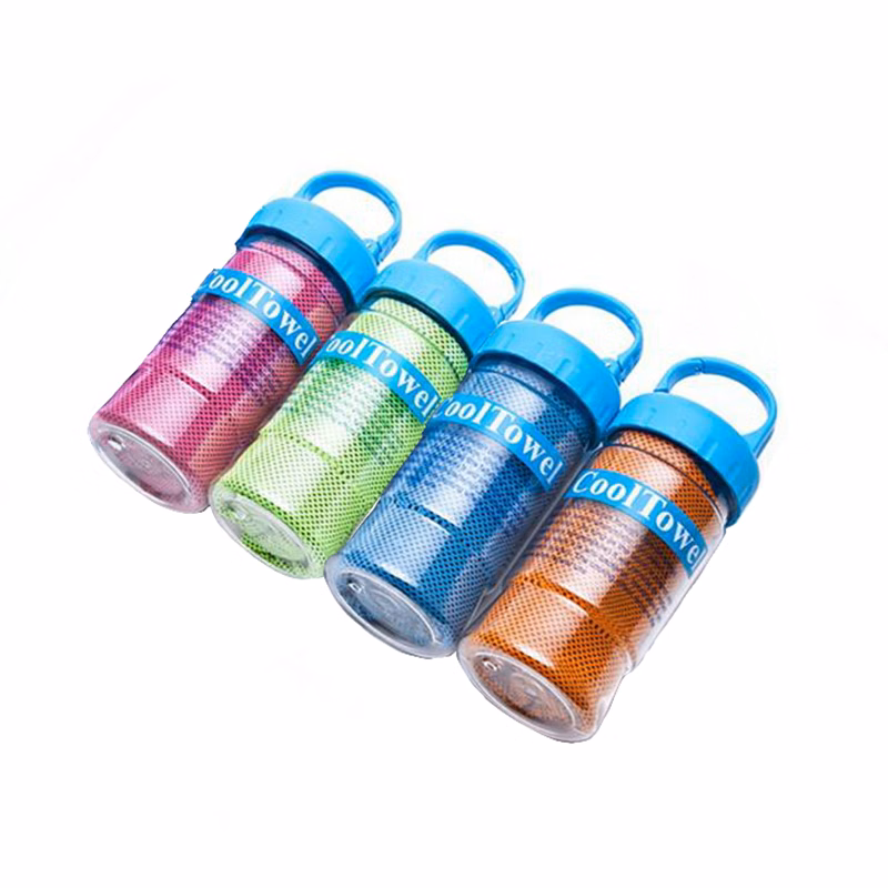 Fiber Cation Cooling Towel - Plastic Bottle