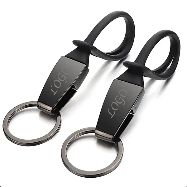 Rotatable Alloy Car Keychain Stylish Automotive Accessories 1