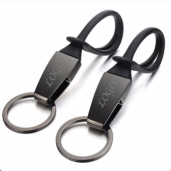 Rotatable Alloy Car Keychain Stylish Automotive Accessories
