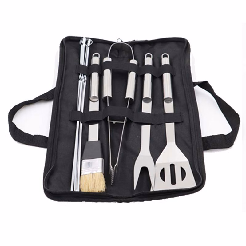 Bbq Accessories Tool 5 Pcs Set With Black Carrying Case