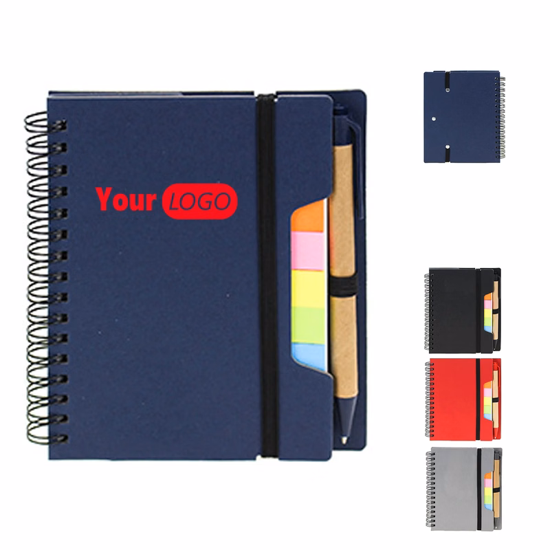 Spiral Notebook with Pen and Sticky Note MOQ 100 PCS