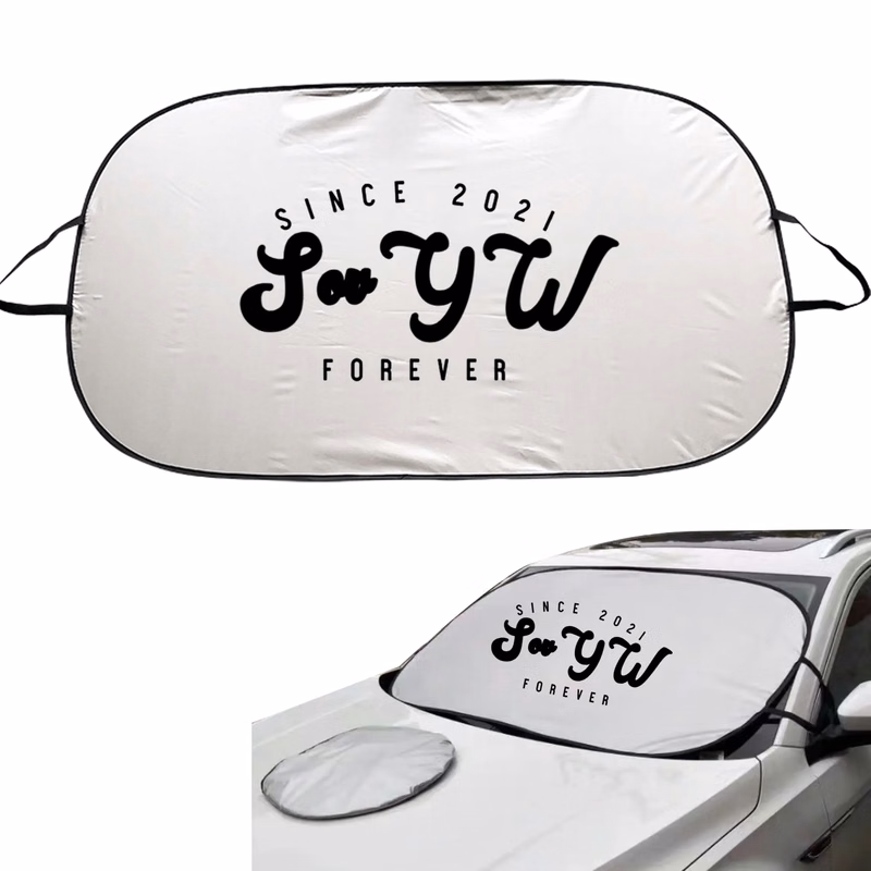 Customized Oval Folding Car Front Sunshade