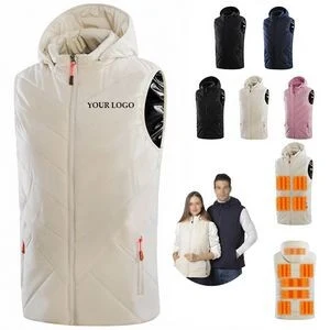 11 Zones Zippering Electric Heated Women Vest Jacket for Winter 1