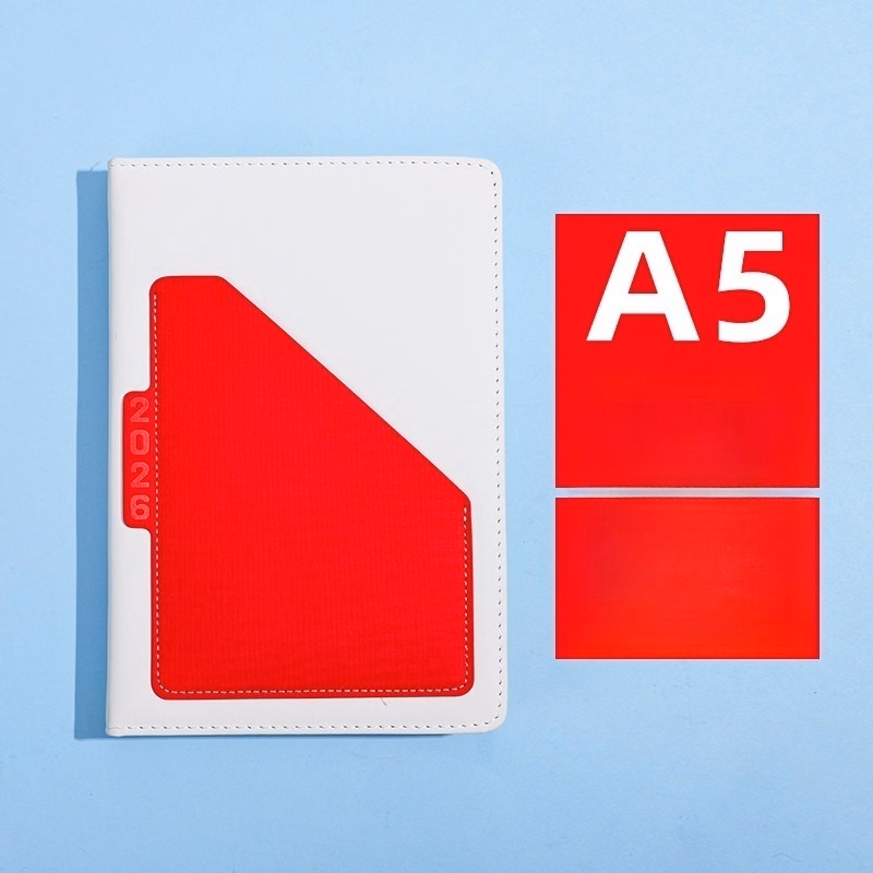 2026 A5 English Daily Planner with Calendar and Notebook