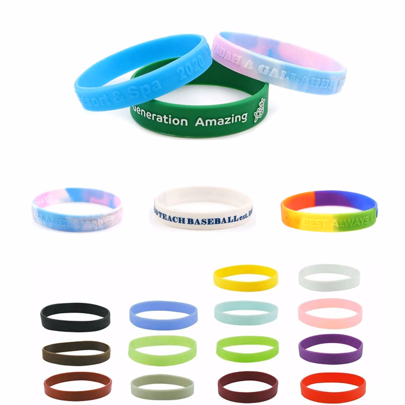 Embossed Wristbands Bracelet MOQ100