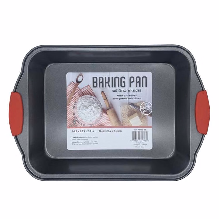 Metal Baking Pans - Silicone Handles 14" x 9"