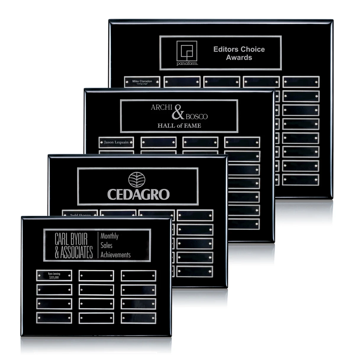 Oakleigh Horiz Pert/Plaque - Black/Silver 1