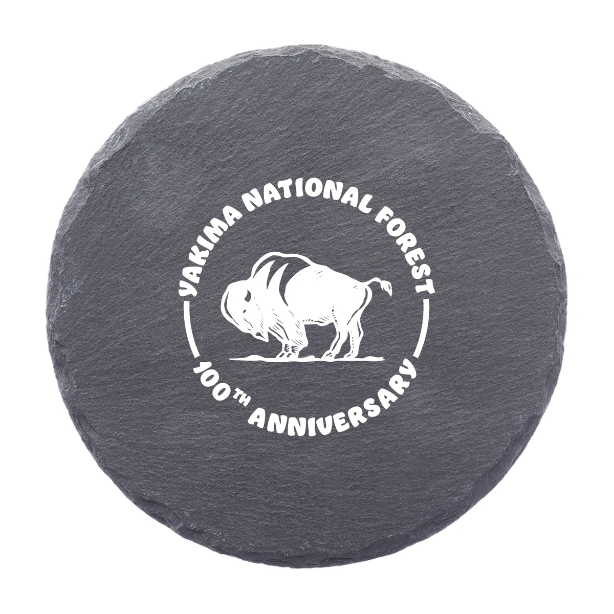 Valentia Round Slate Coaster (1 Color Imprint) 1