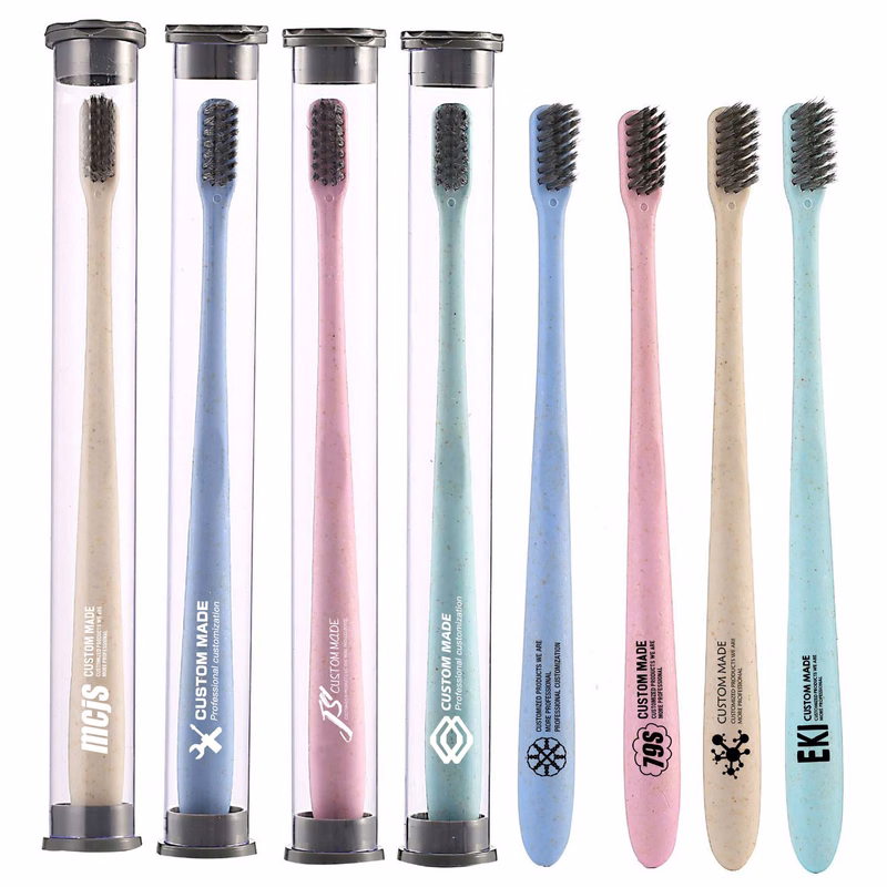 Wheat Straw Toothbrush With Roller Box Packing