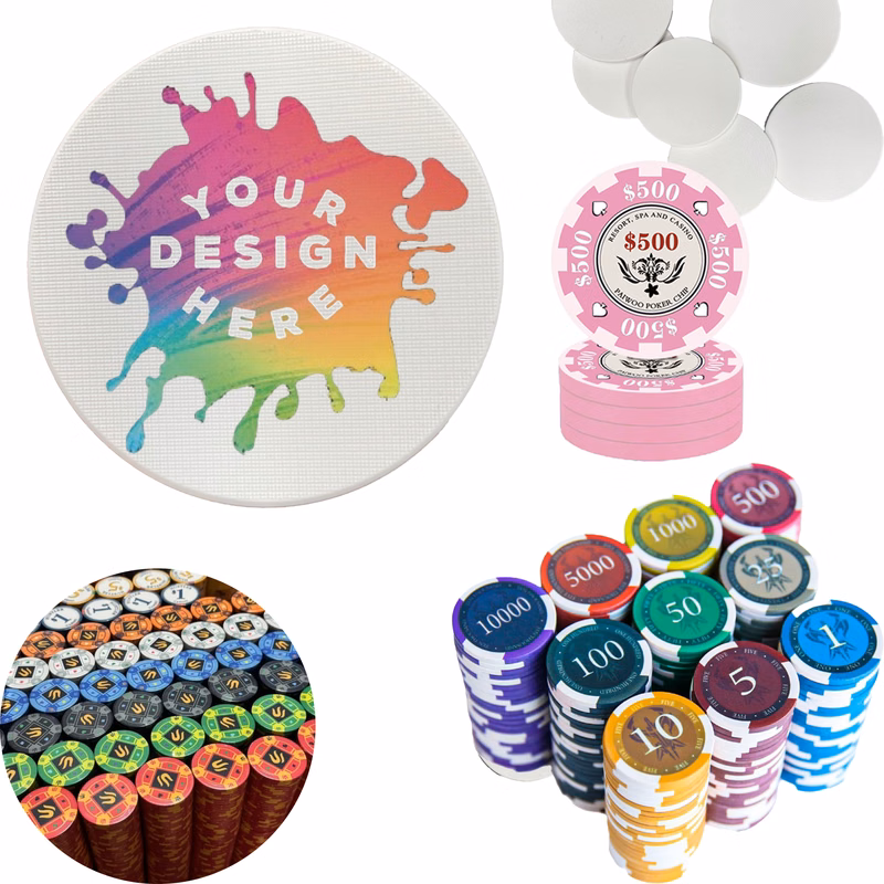 MOQ 100pcs Custom Logo Poker Chips