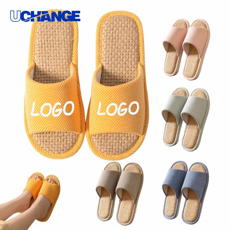 Summer Linen Slippers for Indoor Use