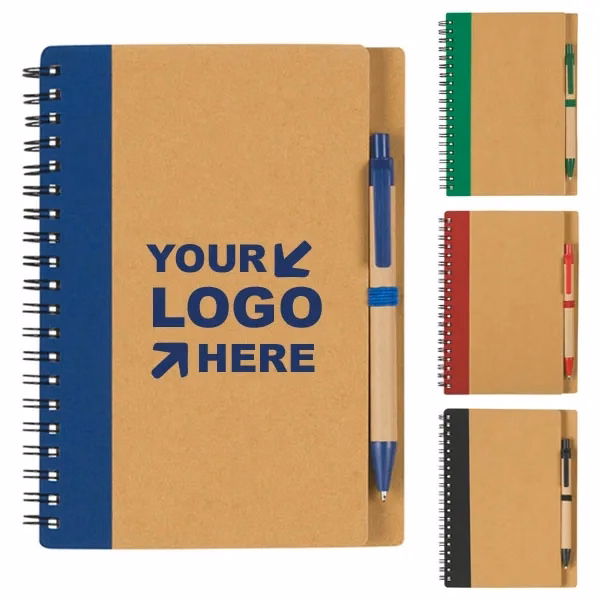 Recycled Spiral Notebook & Pen Set