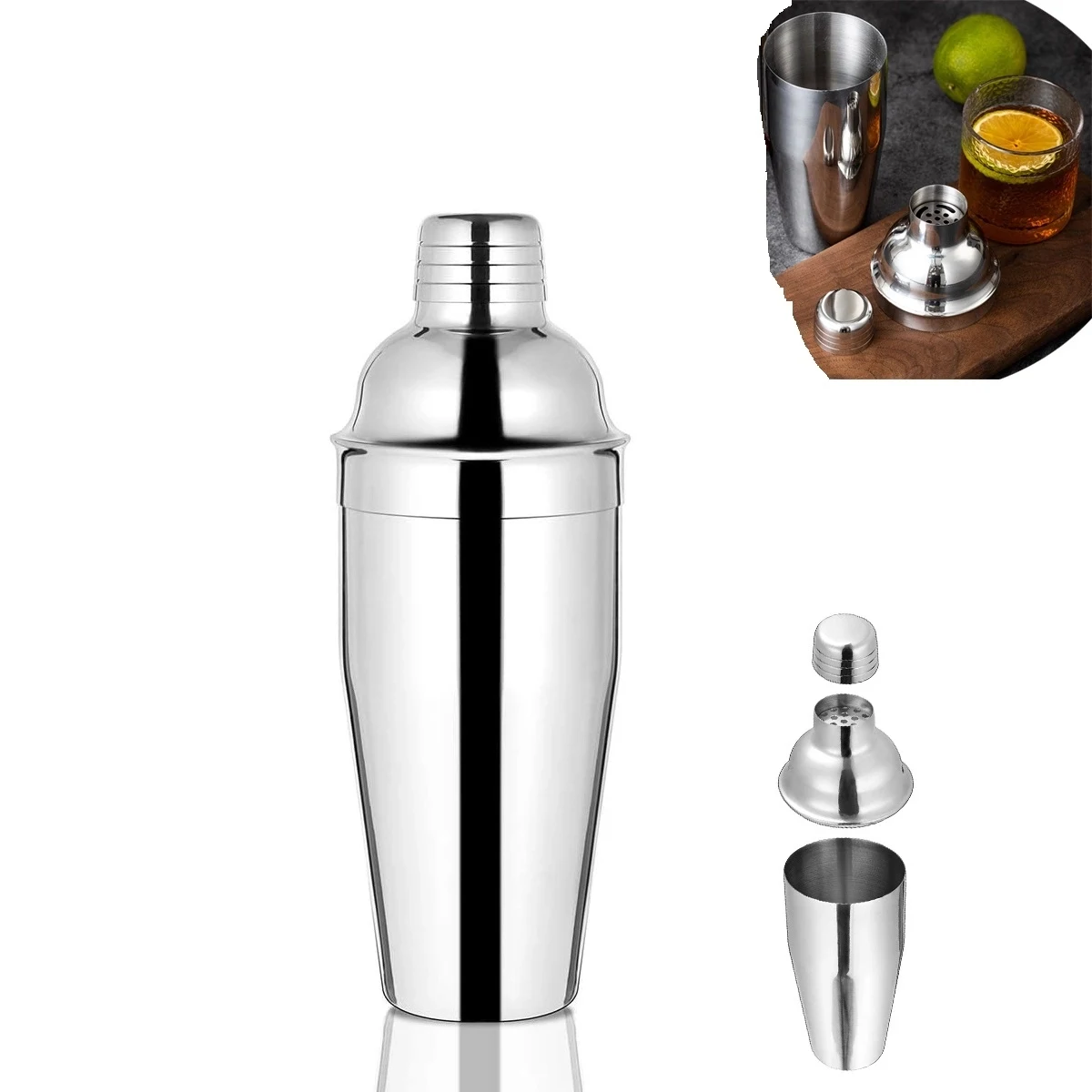 24 oz. Stainless Steel Cocktail Shaker 1