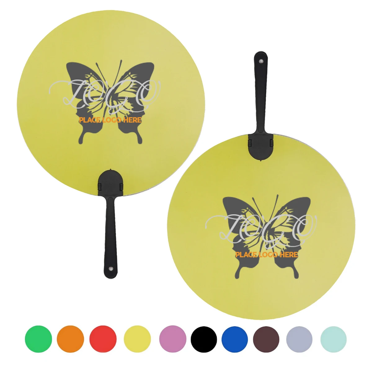 Full Color Plastic Handle Fan 1