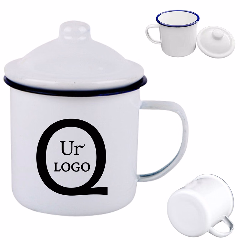 13.5 Oz. Enamel Coffee Mug W/Cover