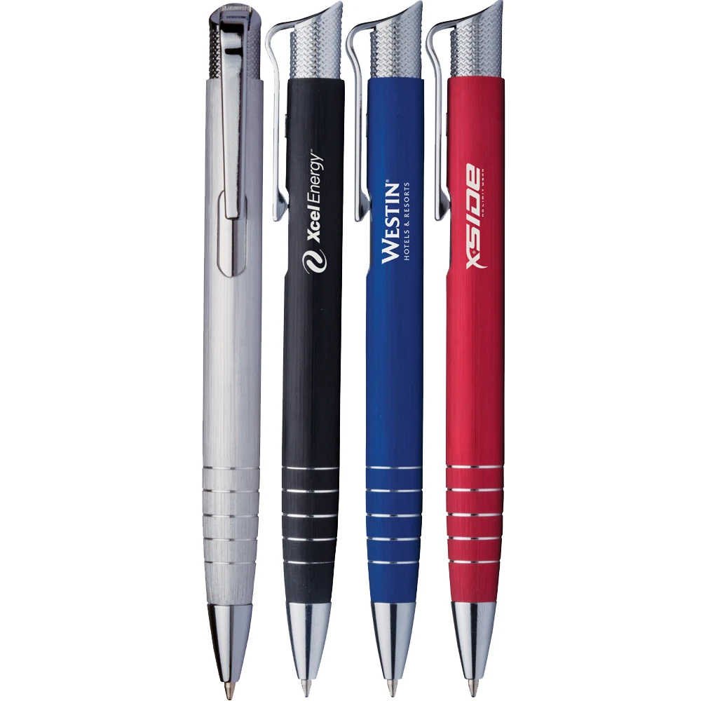 Shimmer Brushed Metal Click Action Ballpoint Pen 1
