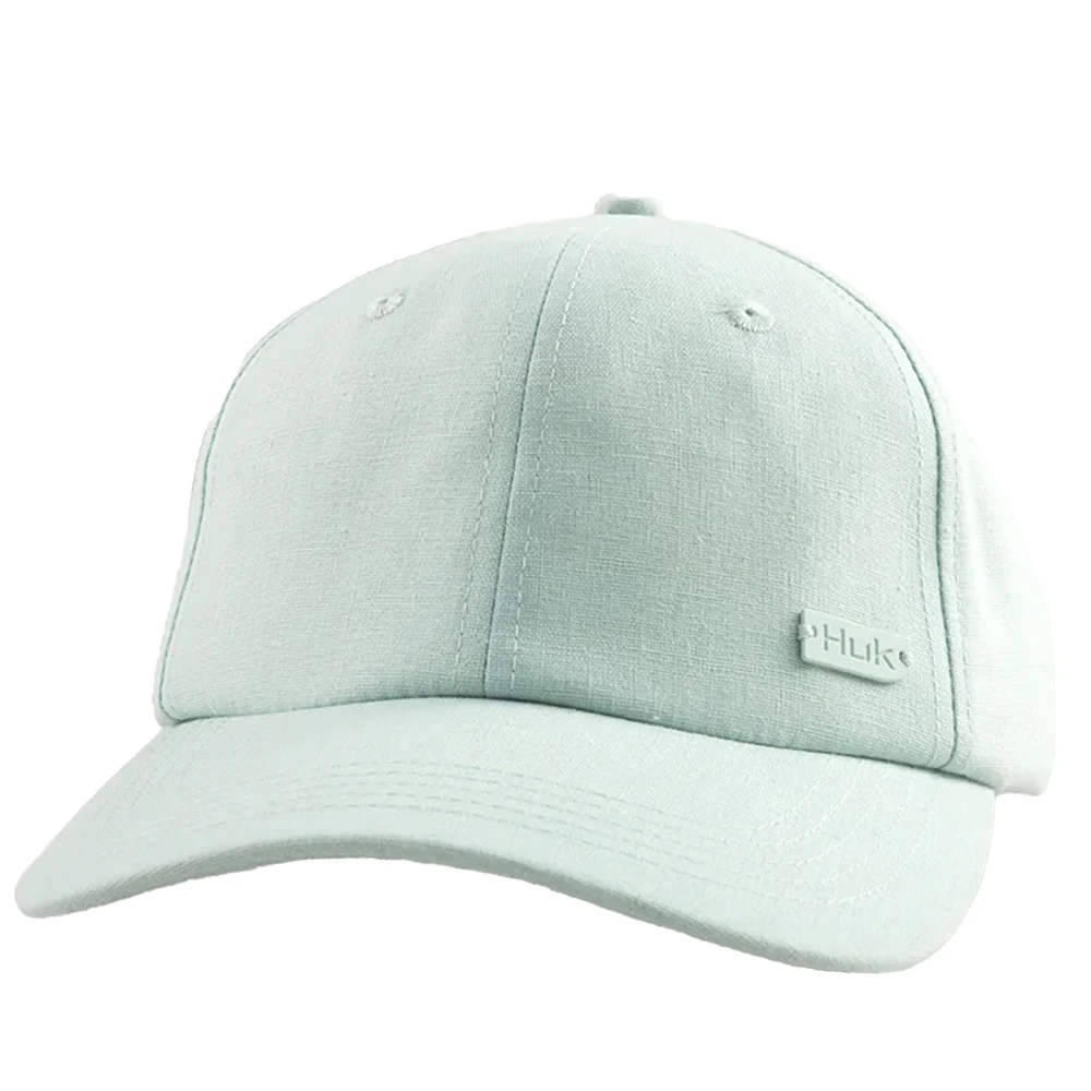 HUK® Women's Unstructured Linen Dad Hat with Custom Logo 1