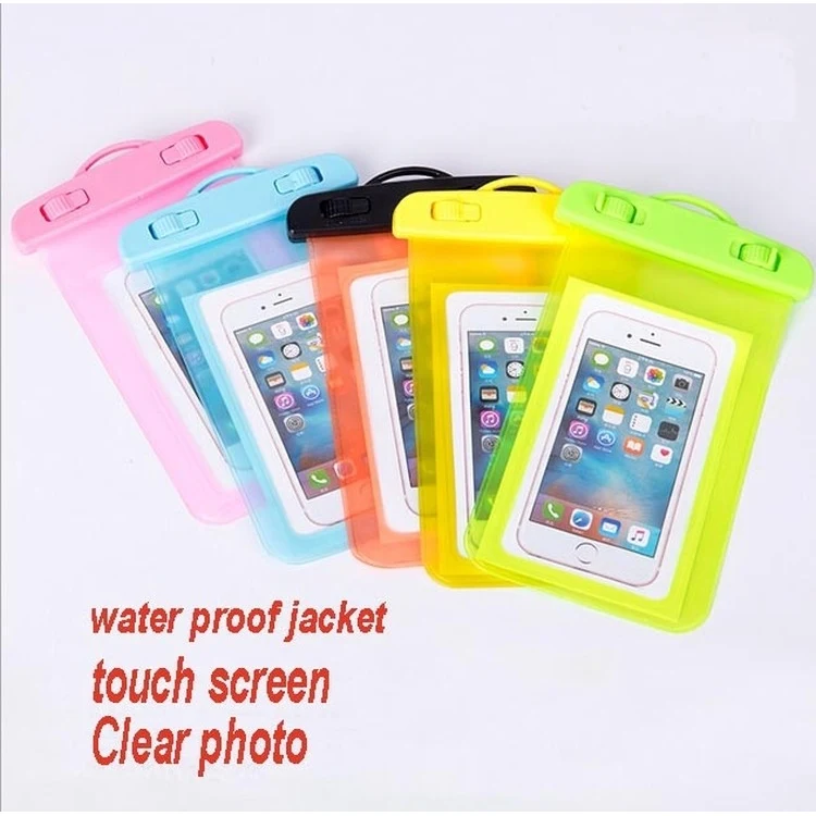 clear PVC waterproof phone jacket for all phones 8"*4" 1