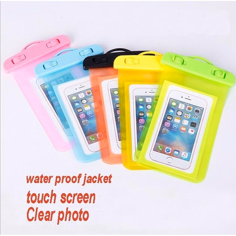 clear PVC waterproof phone jacket for all phones 8"*4"