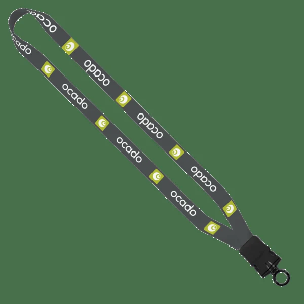 3/4" Dye-Sublimated Lanyard with Plastic Snap-Buckle Release and Plastic O- 1