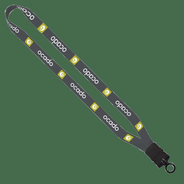 3/4" Dye-Sublimated Lanyard with Plastic Snap-Buckle Release and Plastic O-